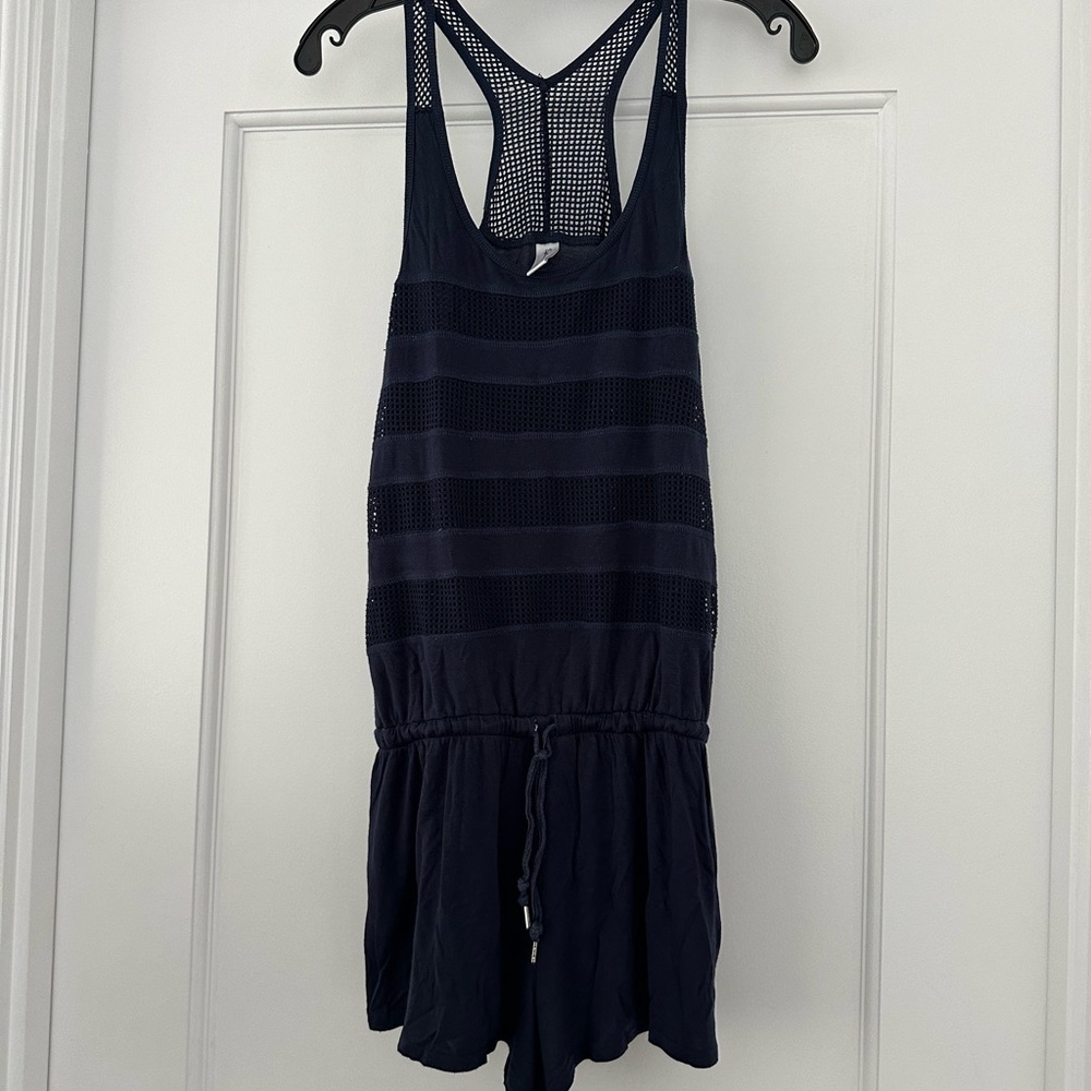 Splendid Navy Blue Sleeveless Romper Sleep Romper Beach Romper